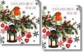 16 Dubbele Nieuwjaarskaarten - Lannoo - Witte envelop - 12 x 13,3 cm