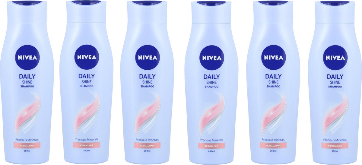 Nivea Shampoo - Daily Shine - 6 x 250 ml - Voordeelverpakking