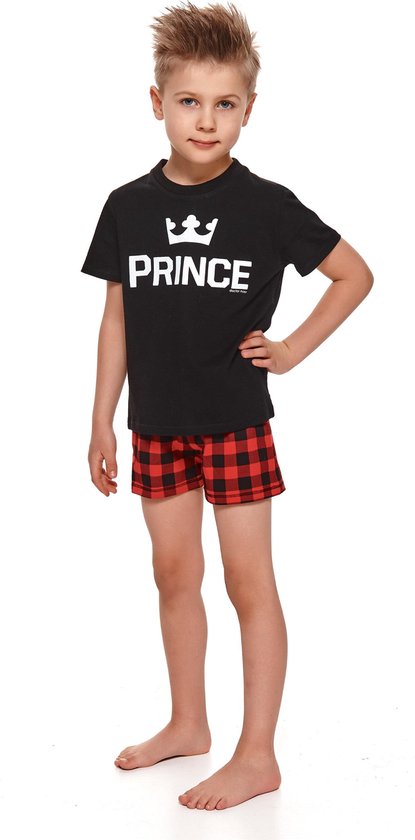 Chemise de nuit en coton Doctor Nap Garçons | Pantalon court à manches courtes | Pyjamas Garçons | Pyjama short Garçons | Prince Zwart Short PDB.4263 134/140