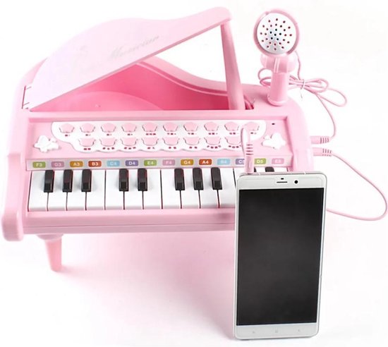 Piano pour enfants rose - Avec microphone - Clavier multifonctionnel -  Filles - Jouets