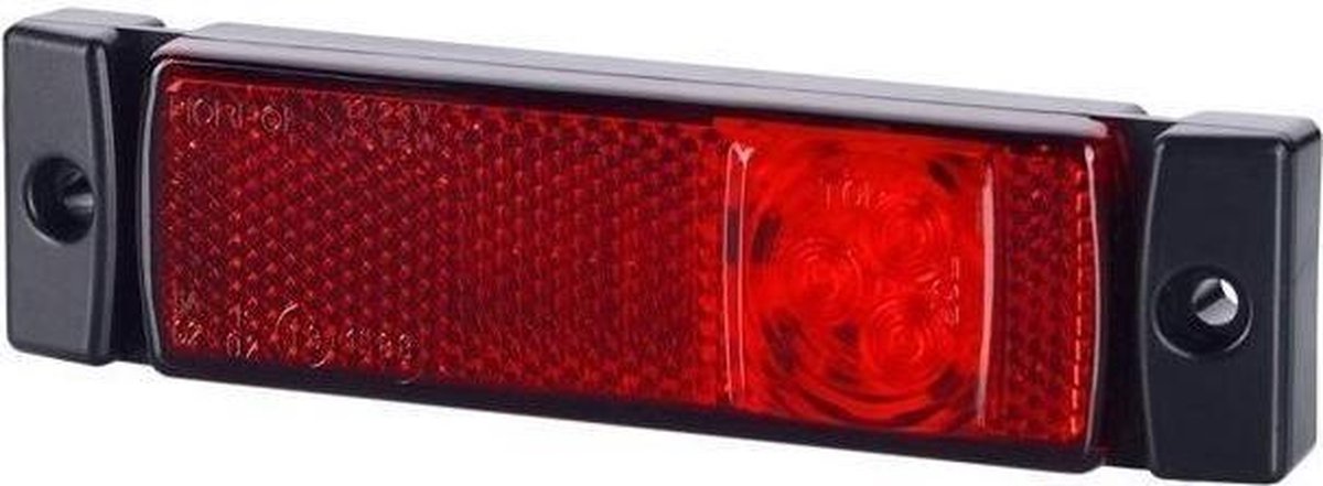 Markeringslamp - ROOD - 12 / 24 Volt - LED - met reflector