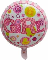 Ballon geboorte Meisje, 40cm Kindercrea