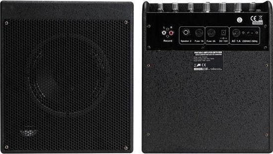 Velleman Draagbare Versterker Echo 31 X 25,5 X 12 Staal Zwart van Merkloos — afbeelding 4