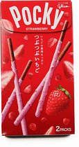 Japans Pocky Strawberry Chocolade Coockie  Stok koekjes met Aardbeien Chocolade topping (2x28g)