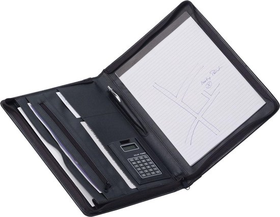Schrijfmap a5 met schrijfblok buffelleer - Kantoorartikelen online