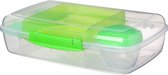 Sistema Bento Box 1.76L met Boterhamlade - Doorzichtig/Groen