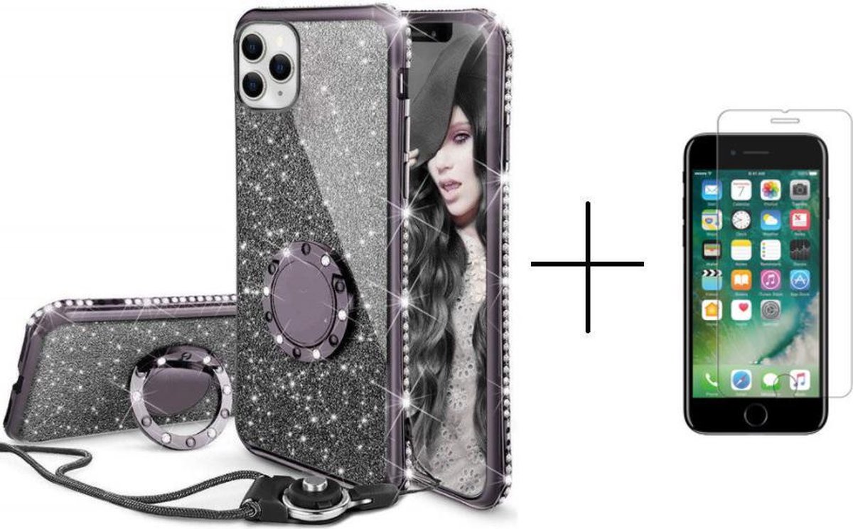 All About Your Phone Telefoonhoesje - Back Cover - Geschikt Voor Apple IPhone 7 - Zwart