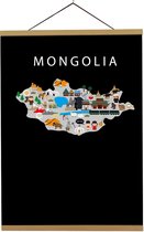 Kaart van Mongolië | B2 poster | 50x70 cm | Maison Maps
