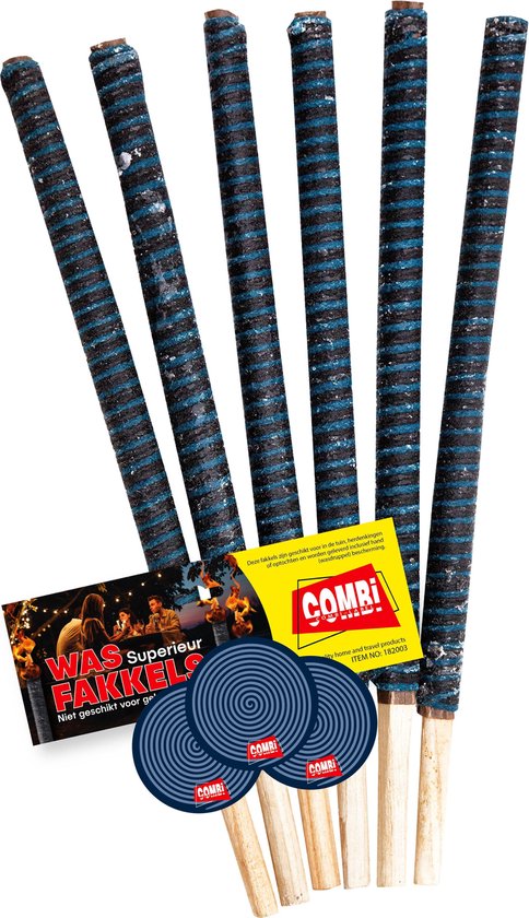 Lot De 25 Flambeaux Torches En Cire Avec Protection Mains Et Poignée Bois Extra Longue - 90-100 Min Combustion