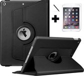 MHD shop Apple iPad 10,2 (2019 / 2020) bookcase 360 graden draaibare hoes (zwart) + Screenprotector & Stylus pen