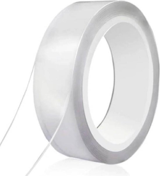 SVH Company Nano Tape 5 Meter - Herbruikbaar en Multi Toepasbaar- Magic Gekko Nanotape - Dubbelzijdige tape – Transparant