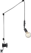 LED Hanglamp - Hangverlichting - Nitron Stoluno - E27 Fitting - Rond - Mat Zwart - Aluminium