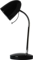 LED Bureaulamp - Igan Wony - E27 Fitting - Flexibele Arm - Rond - Glans Zwart