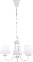 LED Hanglamp - Hangverlichting - Nitron Citra - E14 Fitting - 3-lichts - Rond - Mat Wit - Aluminium