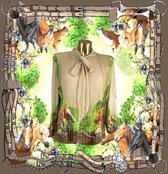 Amazon plisse blouse with bow - 44/XXL