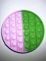 Push Pop Bubble -  Half groen en half roze kleur Pop Bubble Sensory Fidget Antistress-speelgoed, sensorisch fidgetspeeltje voor angst, spelletjes voor het verlichten van stress voor kinderen 