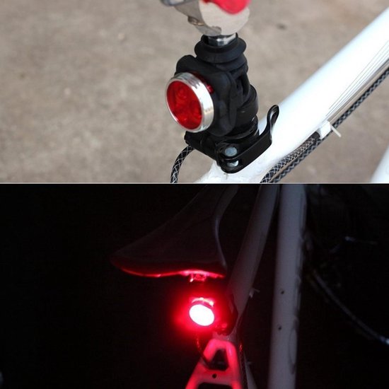 HQ DUURZAAM fietslampjes led set wit en rood oplaadbaar led light for bike — afbeelding 5