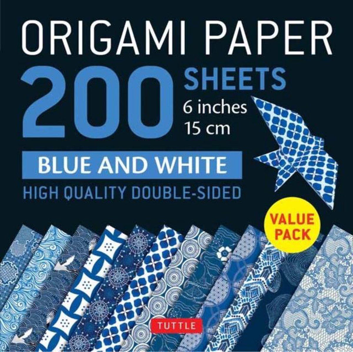 Origami Paper 200 sheets Blue and White Patterns 6 (15 cm)