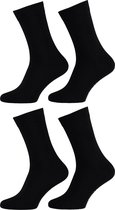 Premium Sokken Heren Sokken Dames 4 paar - Zwart - Naadloze Sokken Heren Sokken Dames - Maat 39/42