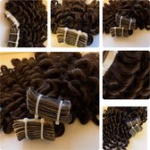Curly Hair Extensions Tape Extensions 50gr 30cm DARK BROWN