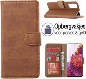 Hoesje geschikt voor Galaxy S20FE Book Case - Bookstyle Cover - Portemonnee Hoesje - Wallet Case - BRUIN - EPICMOBILE