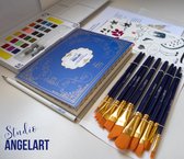 Aquarelverf pakket - Een aquarel workshop in een doosje -complete set om gelijk te starten met aquarel technieken