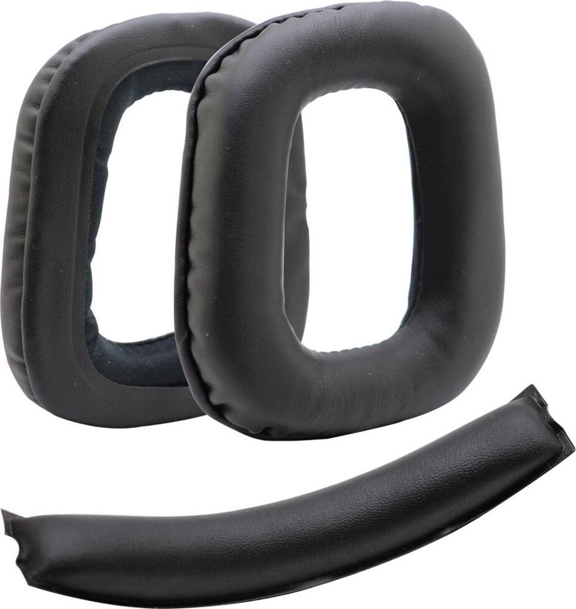 2-In-1 Luxe Lederen Vervang Hoofdband & Oorkussens Set Geschikt Voor Logitech G35/G230/G332/G430/G432/F430/F450/G930 Gaming Headset - Koptelefoon Earpads - Oor Kussens - Ear Pads - Headband Earpads Cushion Paar - Zwart