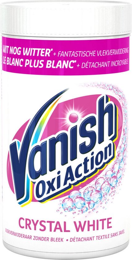 Vanish Oxi Action Crystal White Base Poeder - Vlekverwijderaar zonder bleek - 2 x 1500 gram