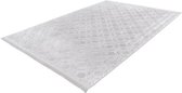 Peri - Vloerkleed - Vintage - franjes - Tapijt – Karpet - Super zacht - 3D Effect - Wasmachine proof - 120x160 - Zilver