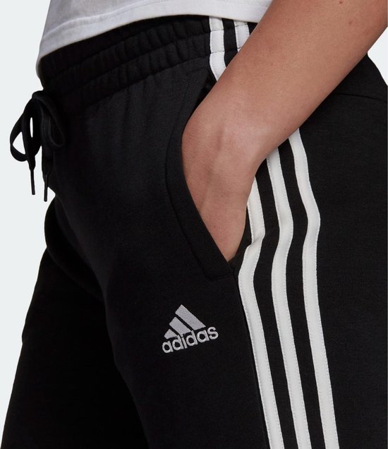 Adidas Essentials French Terry 3-Stripes Joggingbroek Zwart Dames - Maat M  | bol.com