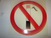 20x20cm groot Pictogram Sticker Verboden te Roken