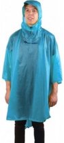 5 poncho's blauw - one size