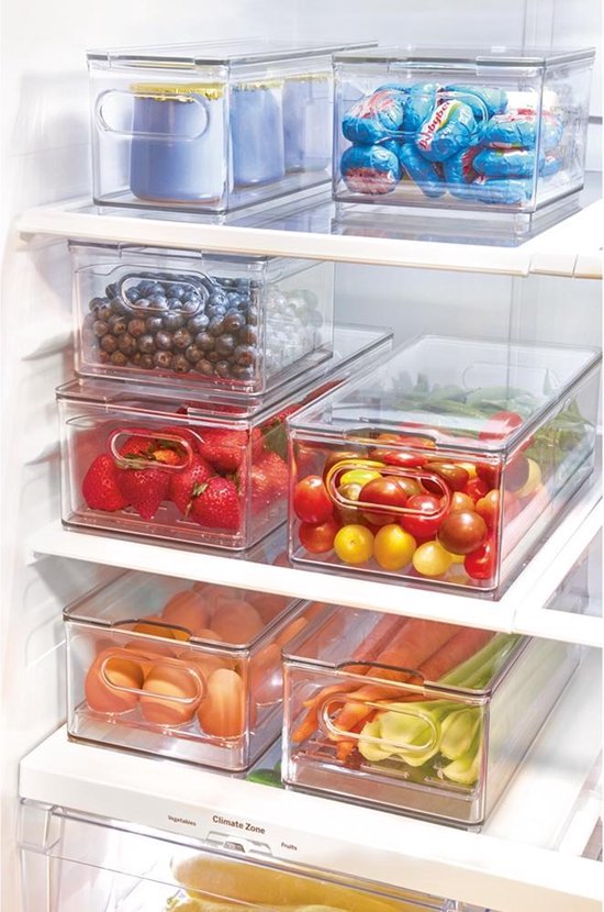 The Home Edit koelkast bak voor fruit small - Small - Stapelbaar & Nestbaar  | bol.com