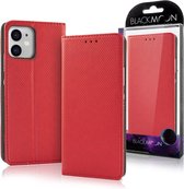 iphone 12 hoesje rood - bookcase - blackmoon