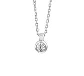 Nana Dames Ketting Collier zirkonia 1,1 mm 40 + 4 cm-zilver 925