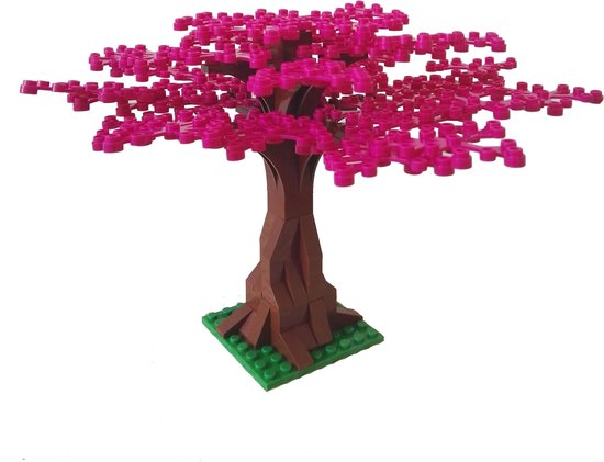 Cherry Blossom Tree House 2200 Pieces Micro Clamp Building Blocks Sakura Bonsai Tree Set Gifts for Adults and Teenagers from 12 Years Old Not Compatible with Lego