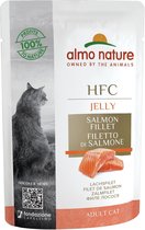 Almo Nature HFC Jelly Natvoer voor Katten - 24 x 55 gram - Zalm - 24 x 55 gram