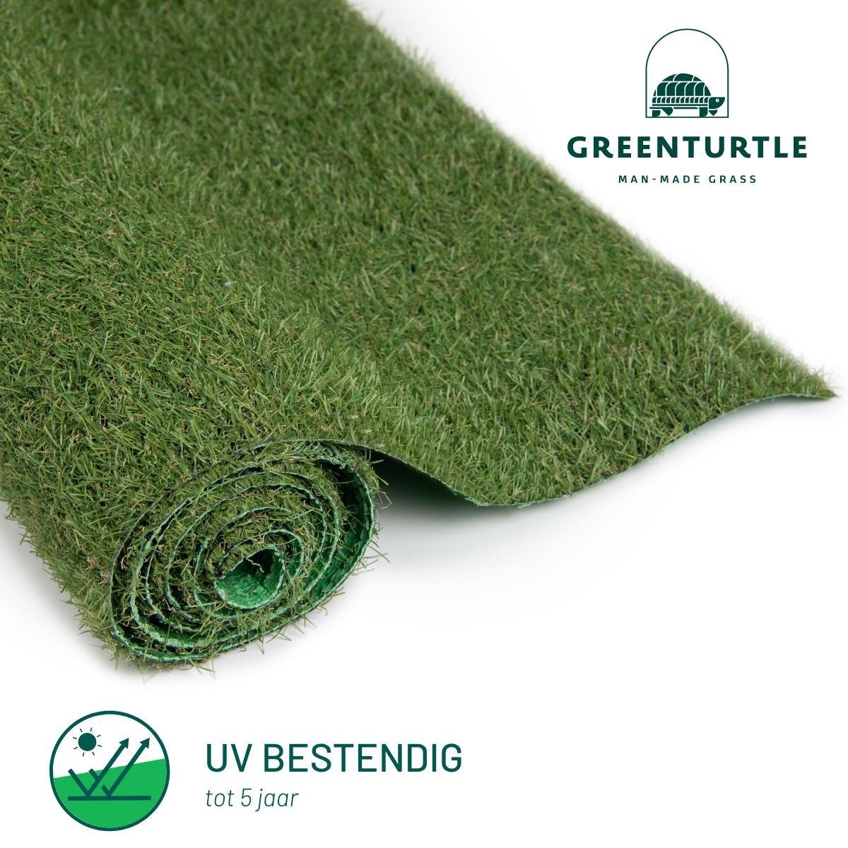 Green Turtle Kunstgras - Grastapijt 133x300cm - 21mm - Wimbledon - Artificieel Gras - Grastapijt voo