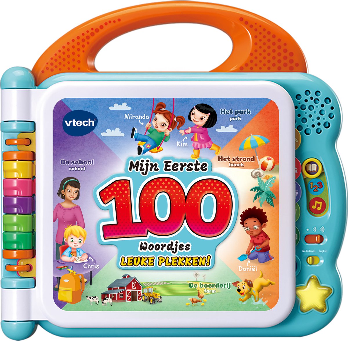 VTech Baby Mijn Eerste 100 Woordjes Leuke Plekken - NL/EN - Educatief Babyspeelgoed