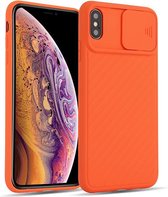 GSMNed – iPhone XS Max Oranje  – hoogwaardig siliconen Case Oranje – iPhone XS Max Oranje – hoesje voor iPhone Oranje – shockproof – camera bescherming
