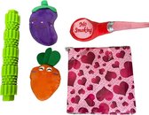 Hondenspeelgoed set - set van 5 stuks - pluche hondenspeelgoed - honden bandana - puppy knuffel speeltjes -  bijtspeelgoed - honden speelgoed -