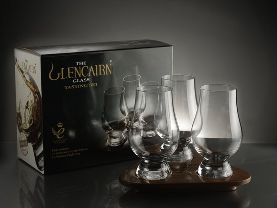 Proeverijset Dienbald met 3 Whiskyglazen - Glencairn Crystal Scotland