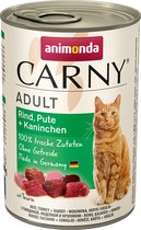 Animonda Carny Adult Rund, Kalkoen + Konijn 6 x 400 gram ( Katten natvoer )