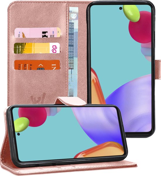 Samsung Galaxy A52 Hoesje - Book Case Leer Wallet - Roségoud | bol