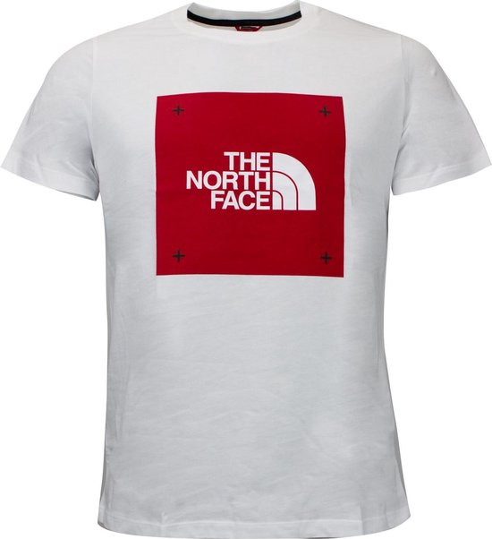 The North Face T-shirt - Wit/Rood - Maat L | bol.com
