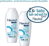 Neutral Parfumvrij - Baby bad- en  Was gel - 2x 250ml