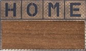 Kokosmat - Droogloopmat - Deurmat - Met tekst HOME in rubber - 45 x 75 cm
