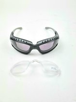 Bollé Tracker veiligheidsbril op sterkte | Grijze (smoke) lens | SOSTRACKER adapter | 2IN1