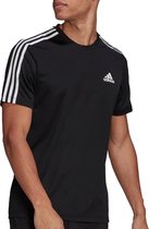 adidas Sportshirt - Maat M  - Mannen - zwart/wit