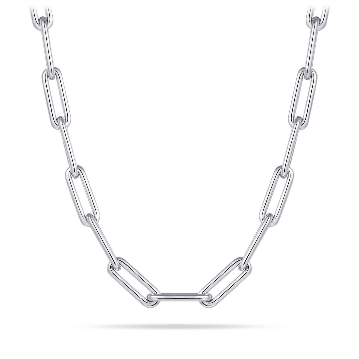 Jewels Inc. - Hanger incl. Collier - Closed Forevere - 16.5mm x 5.5mm - Lengte 42+5cm - Gerhodineerd Zilver 925